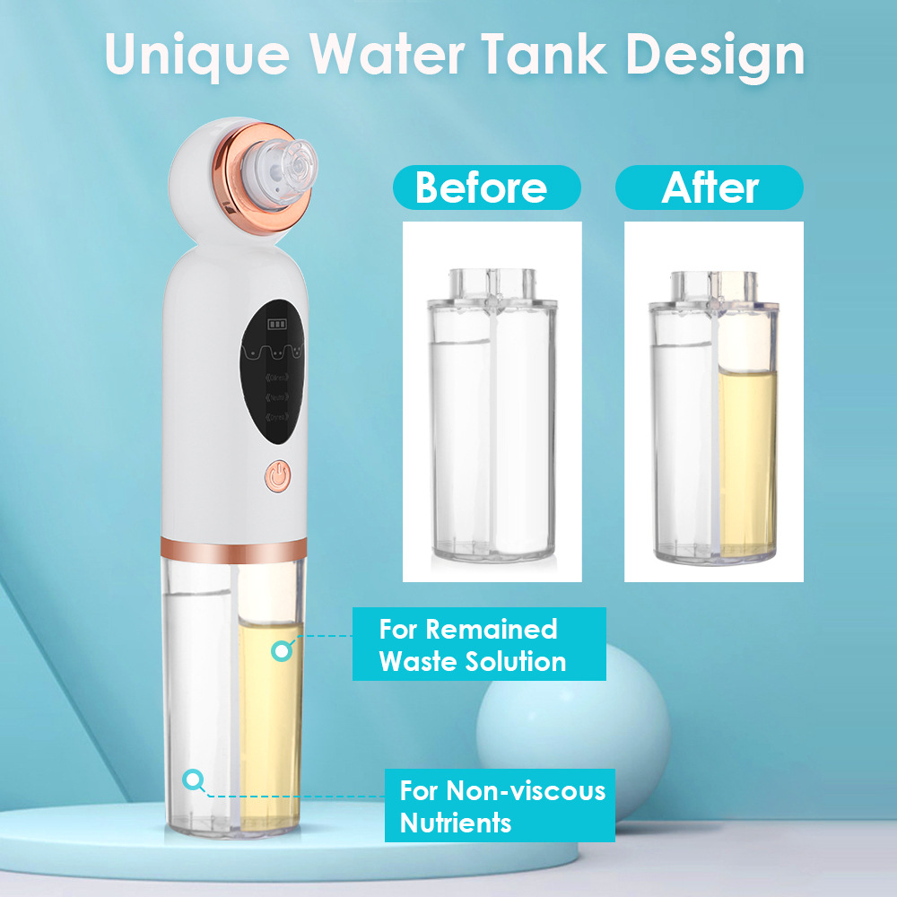 Small Bubble Home Use Handheld Skin Care Vacuum Pore Cleaner for Face Strong Suction Power Blackheads Removal Machine