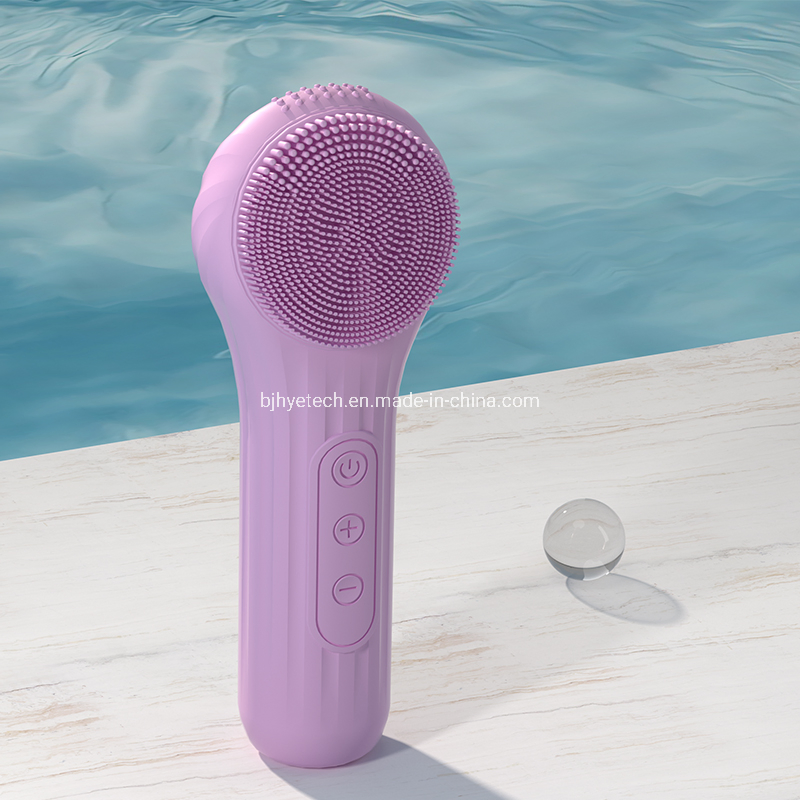 Portable Waterproof Facial Cleansing Sonic Massager Cleaner Brush Silicone Electric Face Waterproof Ipx7 High Power
