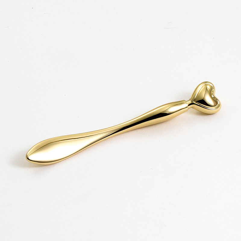 Hot-Sell Metal Heart-Shaped Roller-Ball Eye Cream Applicator &amp; Massage Wand