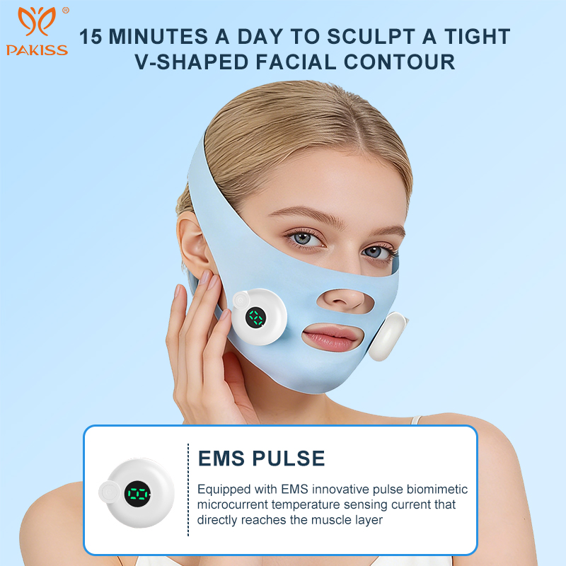 Pakiss Facial Massager V Face Lifting Device Rechargeable Face Slimming Machine for Home Use