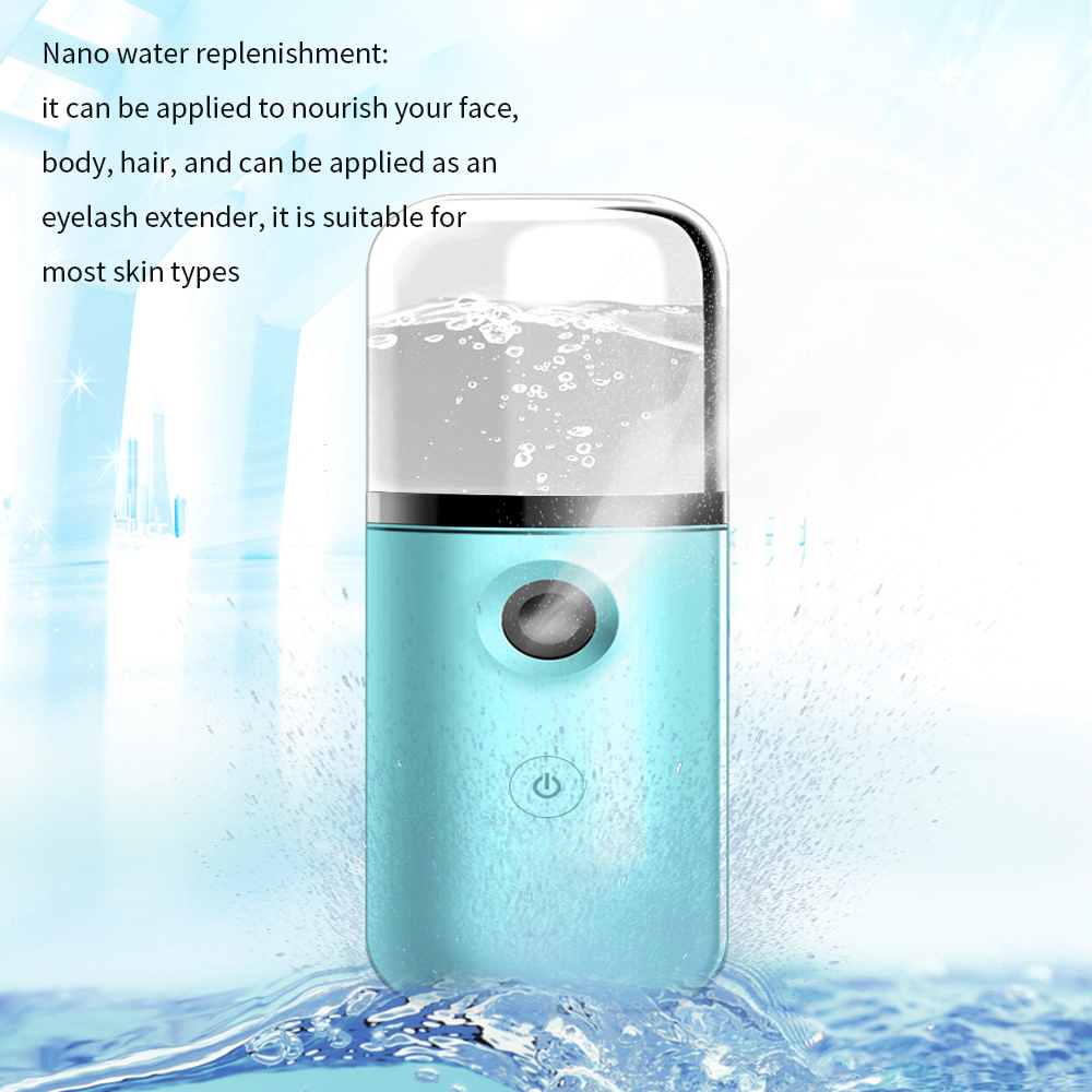 Nano Spray Mist Bottle Face Mist for Skin Gun Water Replenishing Instrument Mini Mulut Hand Held Sanitizer Nano Spray Usb Ionic