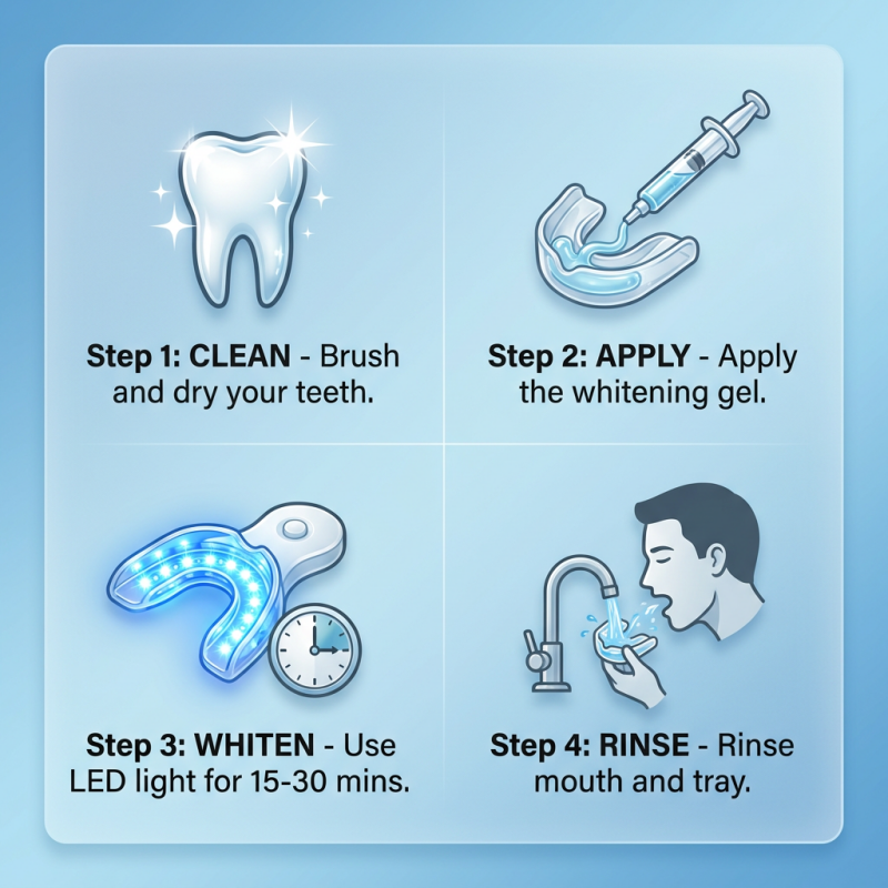 Popular Professional MANYA Ultrasonic Tooth Cleaner Peroxide Free Whitening Gel LED Light 15-Minute Whitening Portable Home