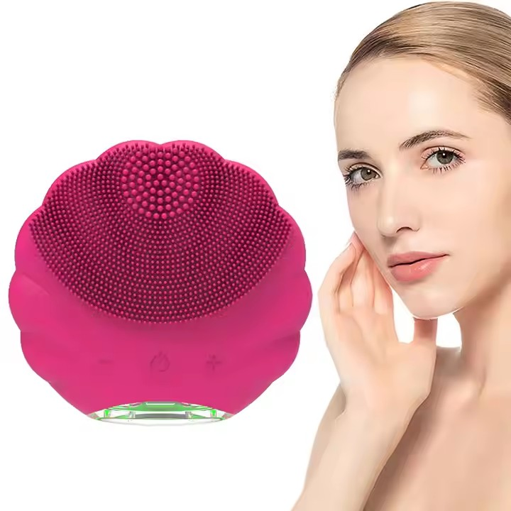Electric Facial Silicone Vibrating Brush Cleanser Skin Care Massager for Deep Clean