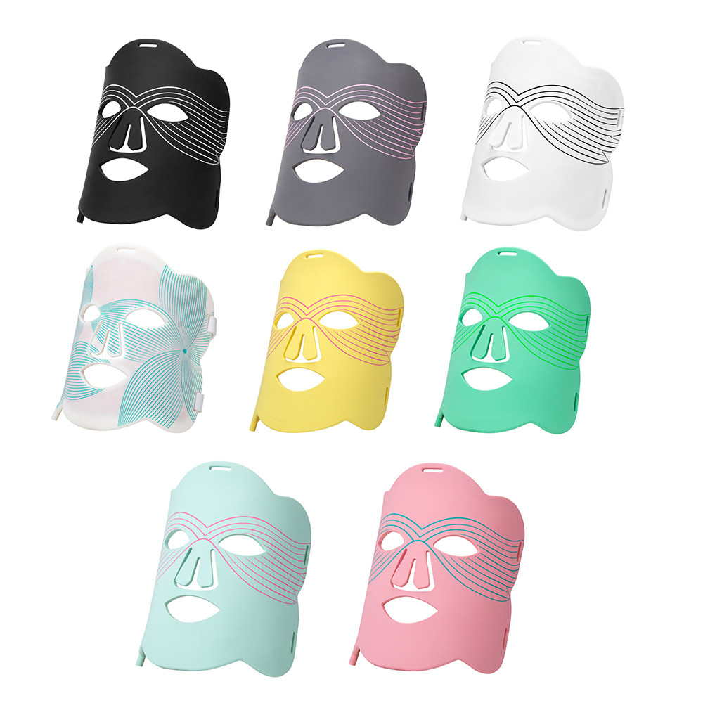 Saidi FM80 Handheld Face Mask for Home Skin Care 630nm 830nm Red Light LED Photon Therapy Silicone Rubber with US Plug