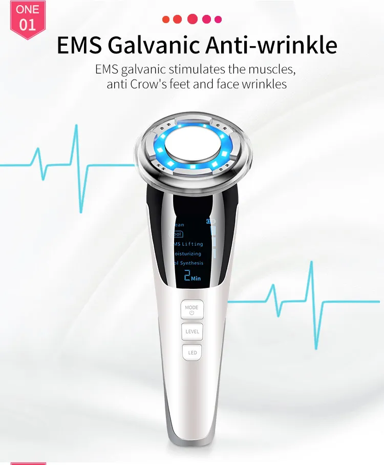 Hot and Cold Face Lifting Beauty Device Skin Tightening Facial Massager