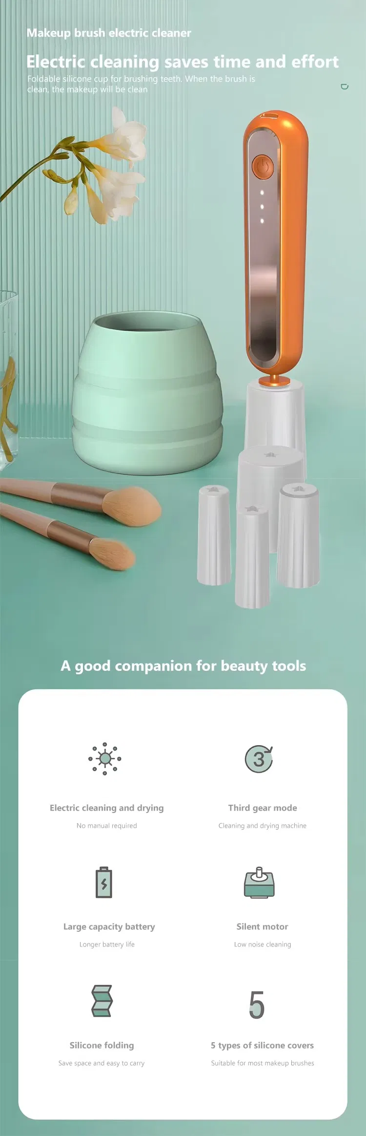 Electric Makeup Brush Cleaner Tool