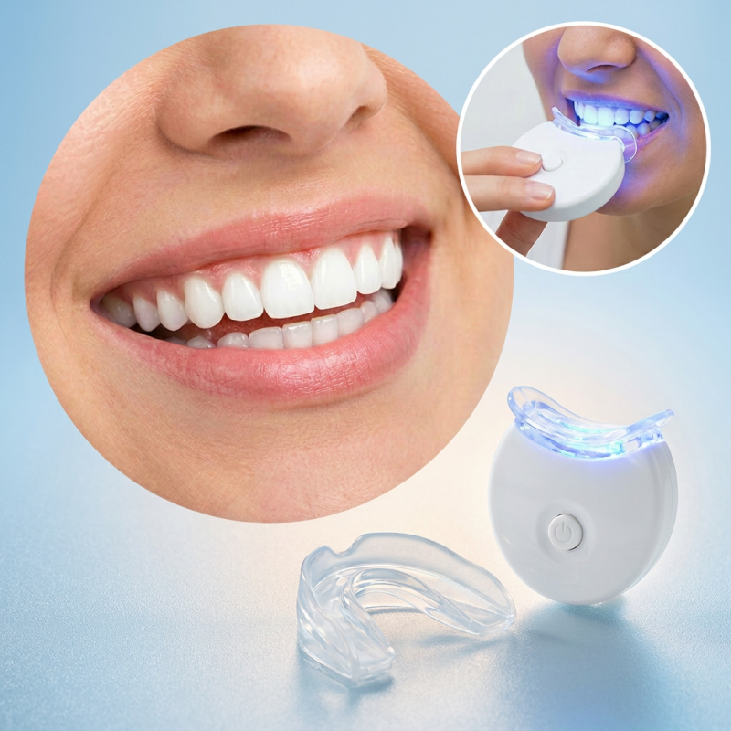 Popular Professional MANYA Ultrasonic Tooth Cleaner Peroxide Free Whitening Gel LED Light 15-Minute Whitening Portable Home