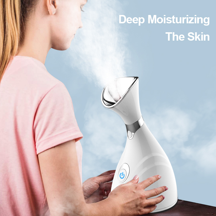 Promotion Steam Inhaler Sauna Stand Lamp Spa Streamer Face Black Professional Portable Nano Ionic Vapor Steamer Facial