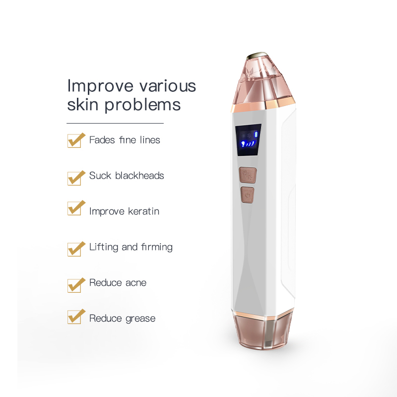 Electric Derma Suction Acne Treatment Heating Cold Beauty Face Facial Device Vacuum Blackhead Removal Device