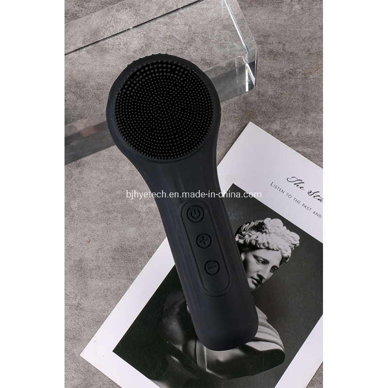 Portable Waterproof Facial Cleansing Sonic Massager Cleaner Brush Silicone Electric Face Waterproof Ipx7 High Power