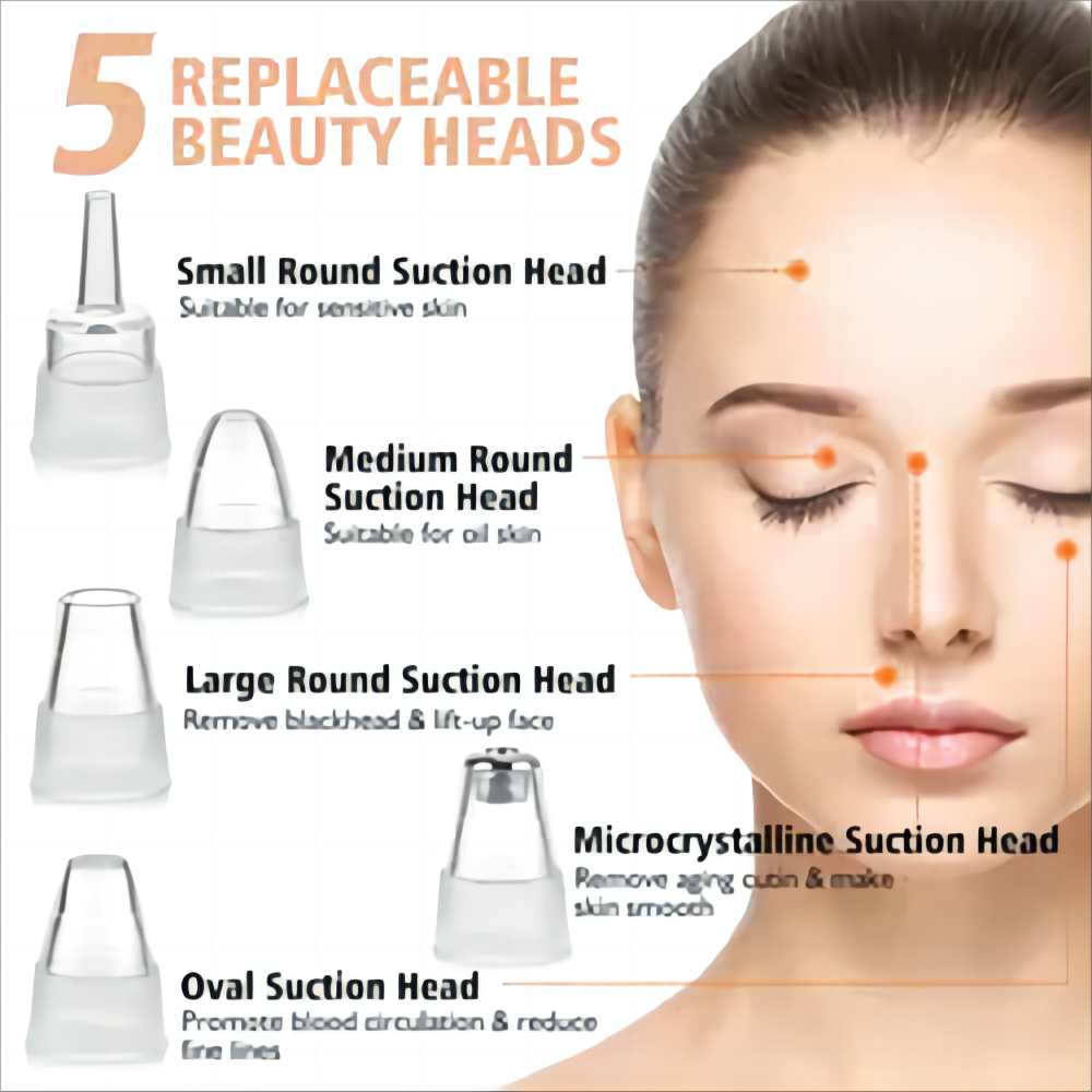 Popular Facial Pore Cleansing Suction Vacuum Black Head Remover Electric Deep Clean Nose Blackhead Removal Machine