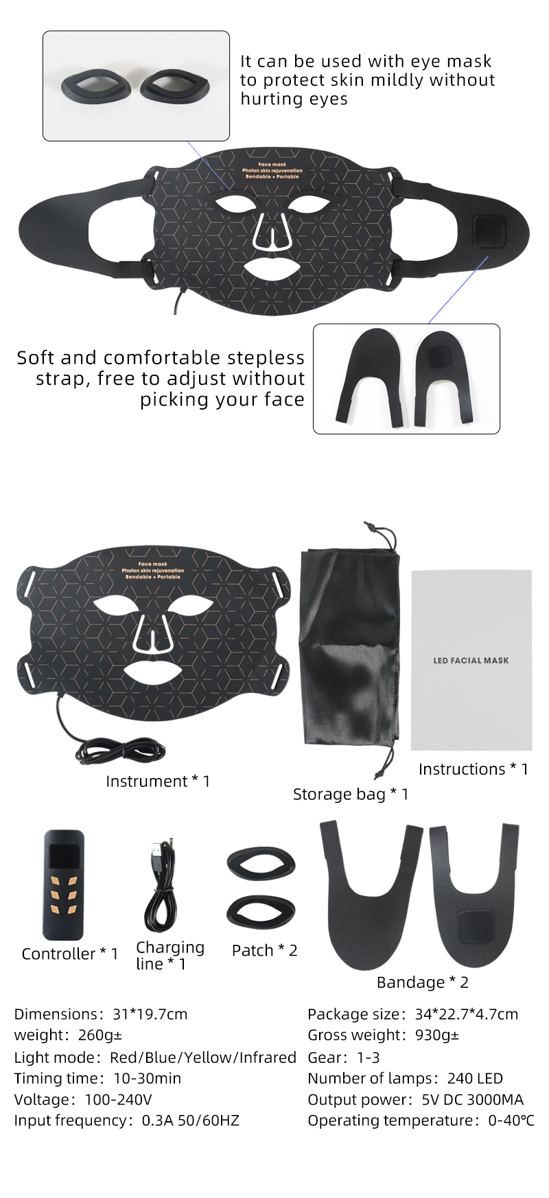 Led facial mask 9
