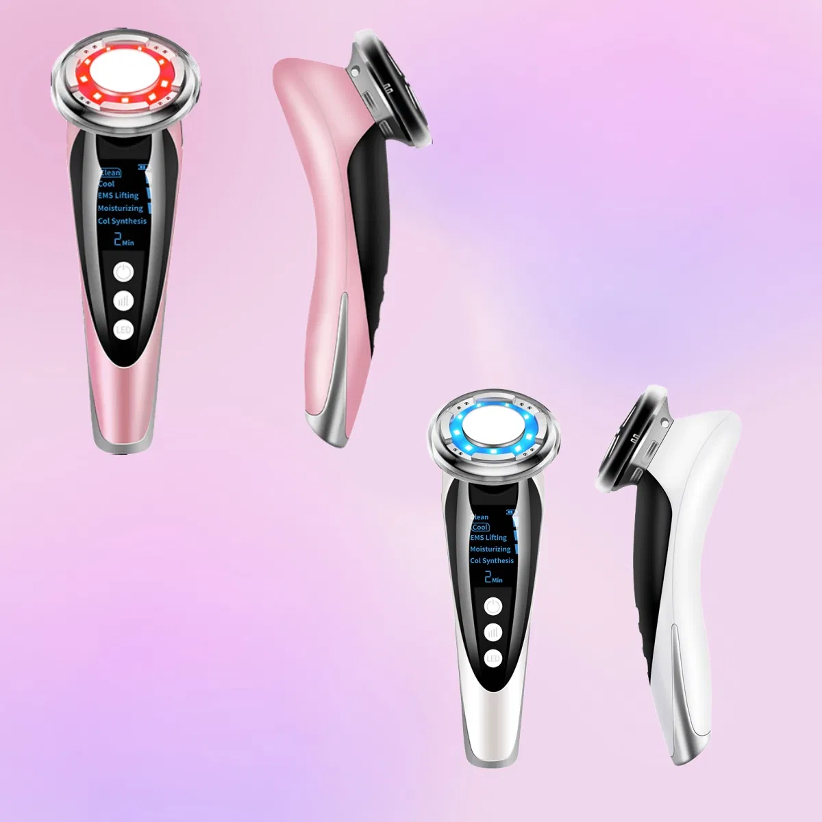 Ms Hot &amp; Cold Facial Massager with Red &amp; Blue LED Photon