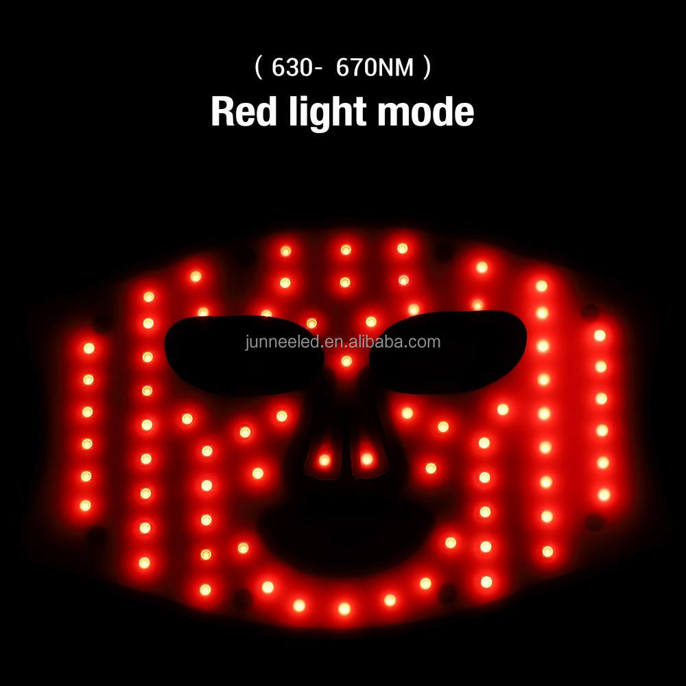 Junneeled Factory Price Silicone Red Light Therapy Mask with 460nm 660nm 850nm for 3 Colors Mask