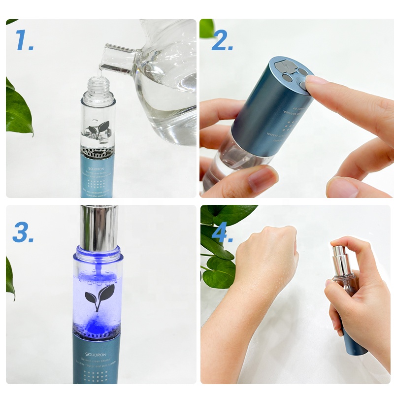 Portable H2 Electrolysis Ionic Nano Hydrogen Water Spray Nano Mist Hydrogen Water Spray Facial Spraying Mister