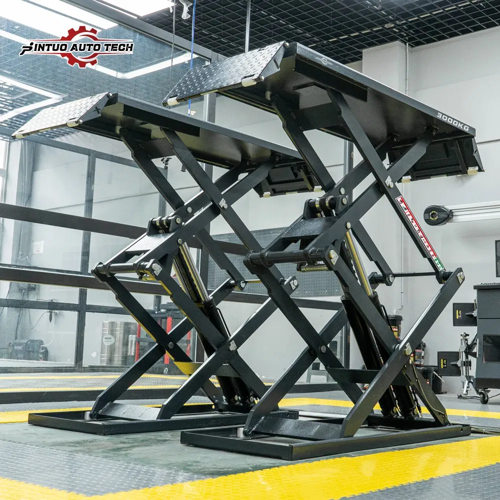 Jintuo Europe Standard Ultra Thin Scissor Car Lifting Platform Large Platform Size Hydraulic Lifter