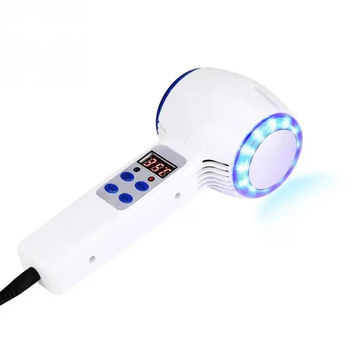 Facial Beauty Ice Massager Pore Tightening Massage Roller Blue Light Hot Cold Hammer