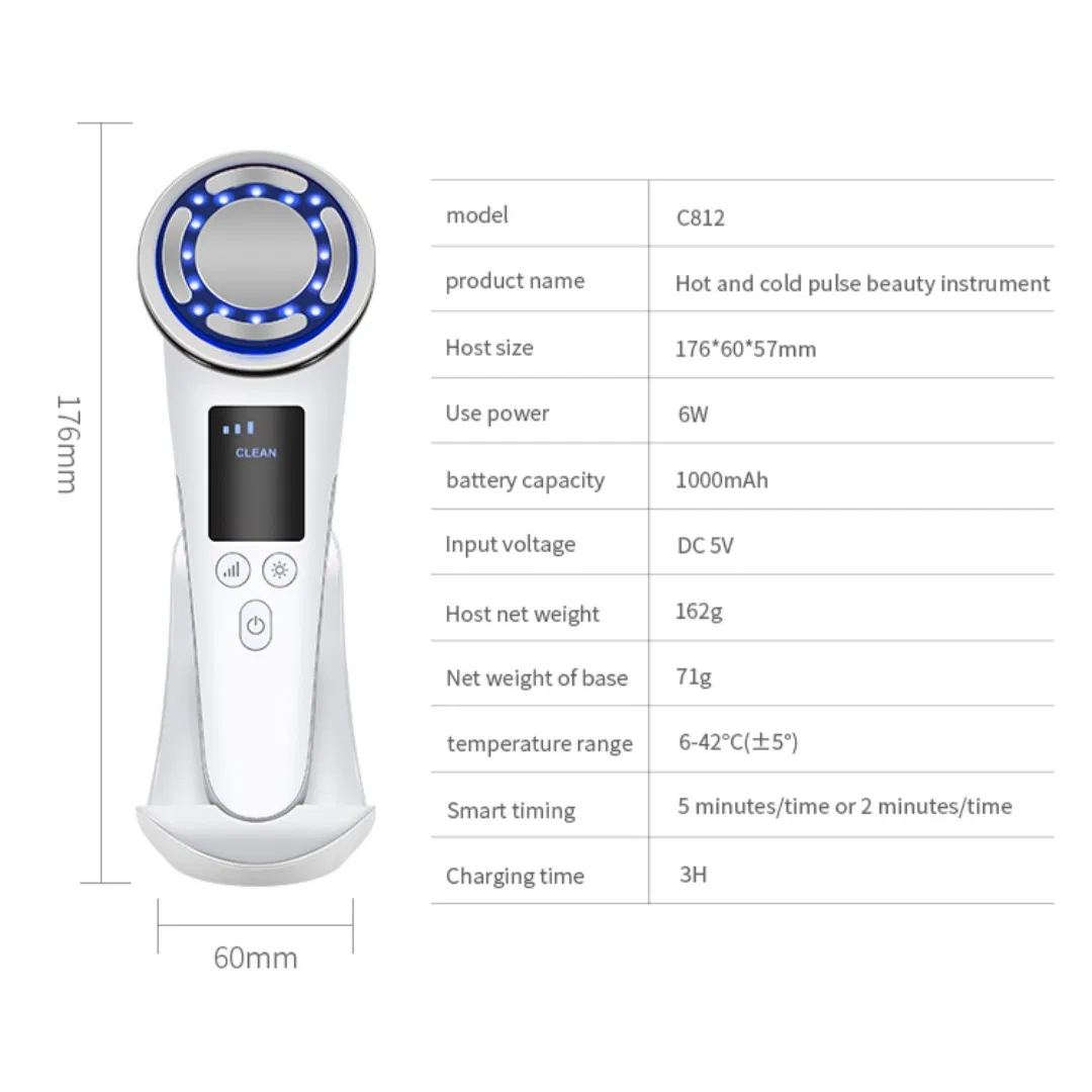 Facial Cleansing &amp; Lifting Massager with Hot Cold &amp; Photon Modes