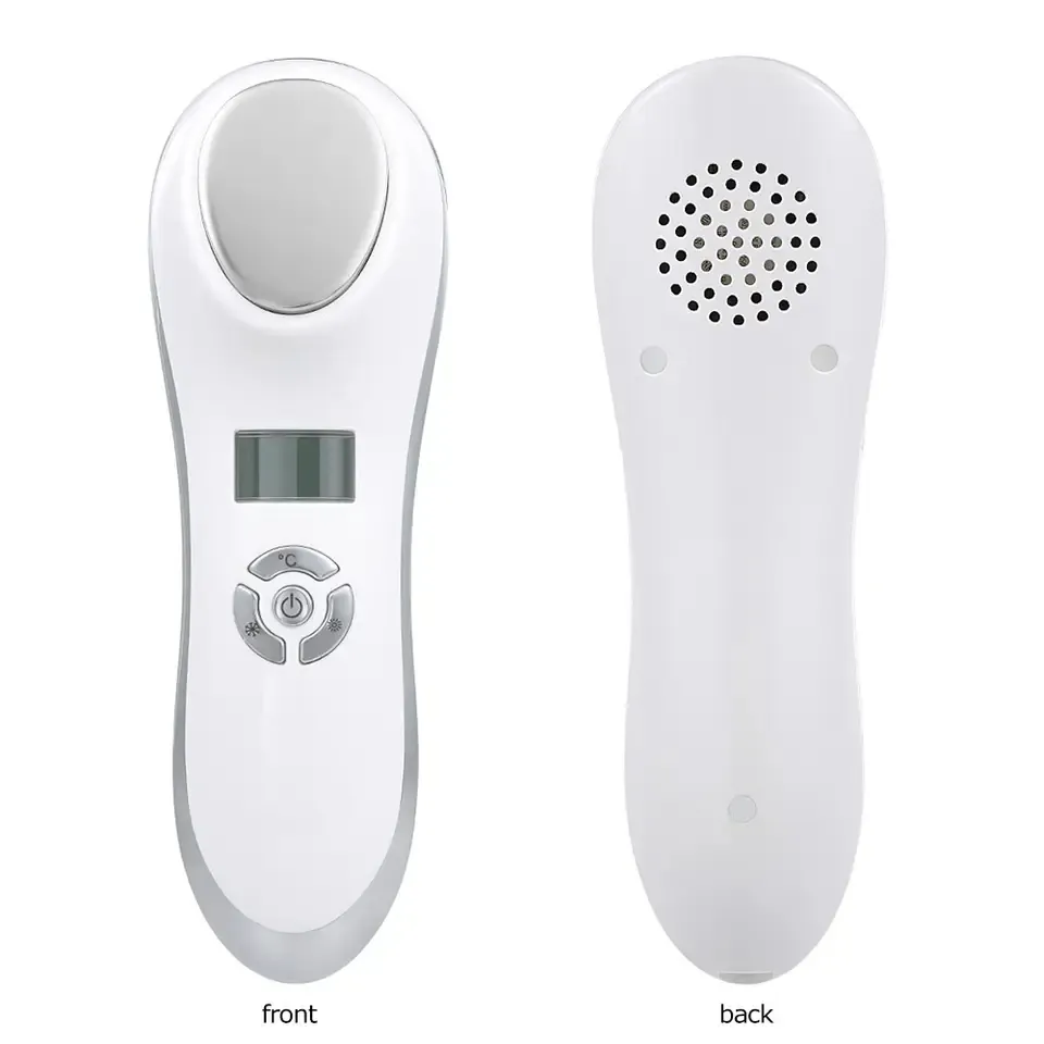 Facial Hot Warm Moisturizing Tighten Skin Shrink Pore Massage LCD Screen Anti Aging Wrinkle Hot Cold Sonic Vibrating Massager