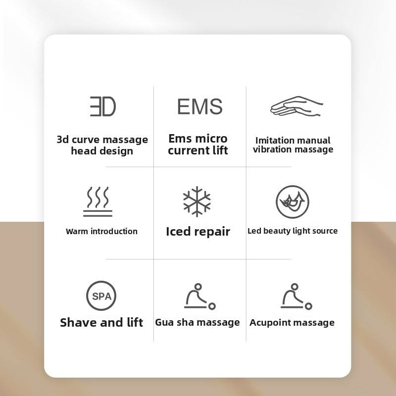 Facial &amp; Neck Massager with Hot Cold Compress, Electric Skin Rejuvenation Device for Face Lifting, Anti-Aging and Introduction