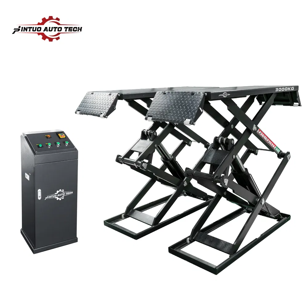 Jintuo Europe Standard Ultra Thin Scissor Car Lifting Platform Large Platform Size Hydraulic Lifter