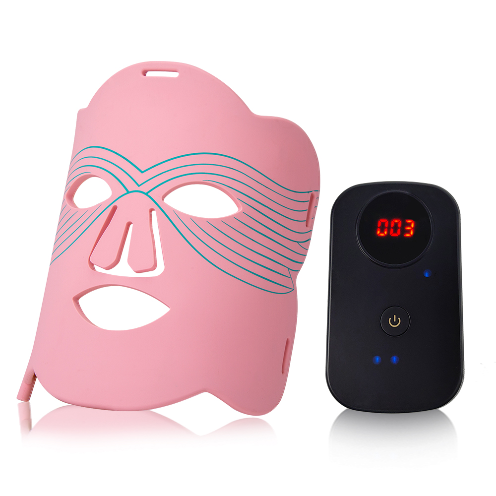 Saidi FM80 Handheld Face Mask for Home Skin Care 630nm 830nm Red Light LED Photon Therapy Silicone Rubber with US Plug