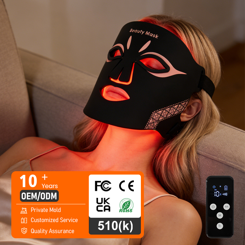 Portable Home Use LED Light Therapy Mask with 630nm Red Light 850nm Infrared Light for Acne Removal &amp; Wrinkle Reduction