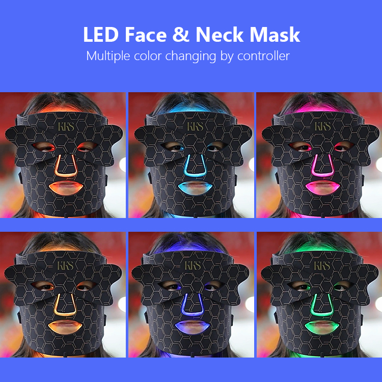 Manufacturer Wholesale Custom 7 Color Red Light Therapy Mask Medical Grade Silicone Beauty Face Masks for Skin Care Home Use