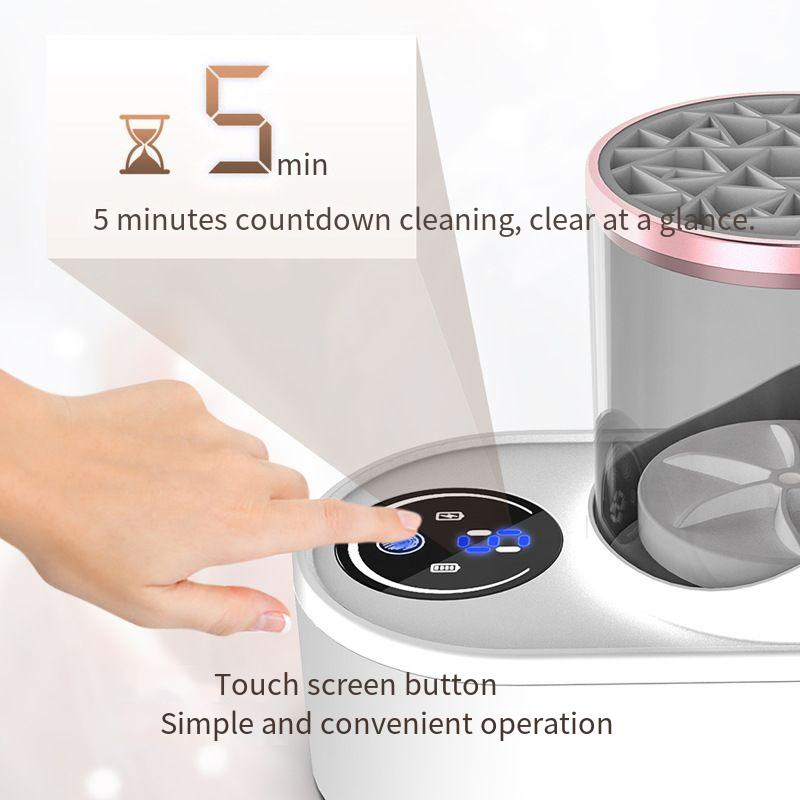 New Household Electric Cleaning Quick-Drying Brush Charging Automatic Washer Tool Makeup Brush Cleaner