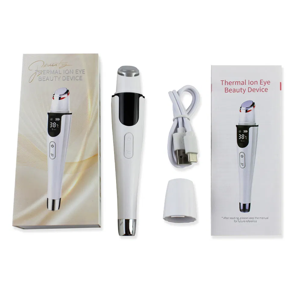 3 in 1 Vibrating Red Light LCD Display Eye Massager Eye Lift Wand for Fine Lines and Wrinkles