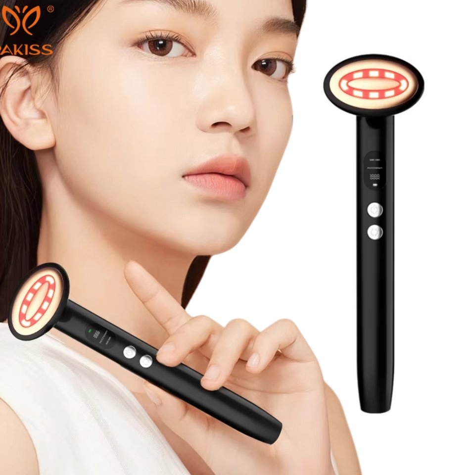 Pakiss 9 Color LED Wavelengths Beauty Stick with EMS and Vibration, Eye Massager Wand