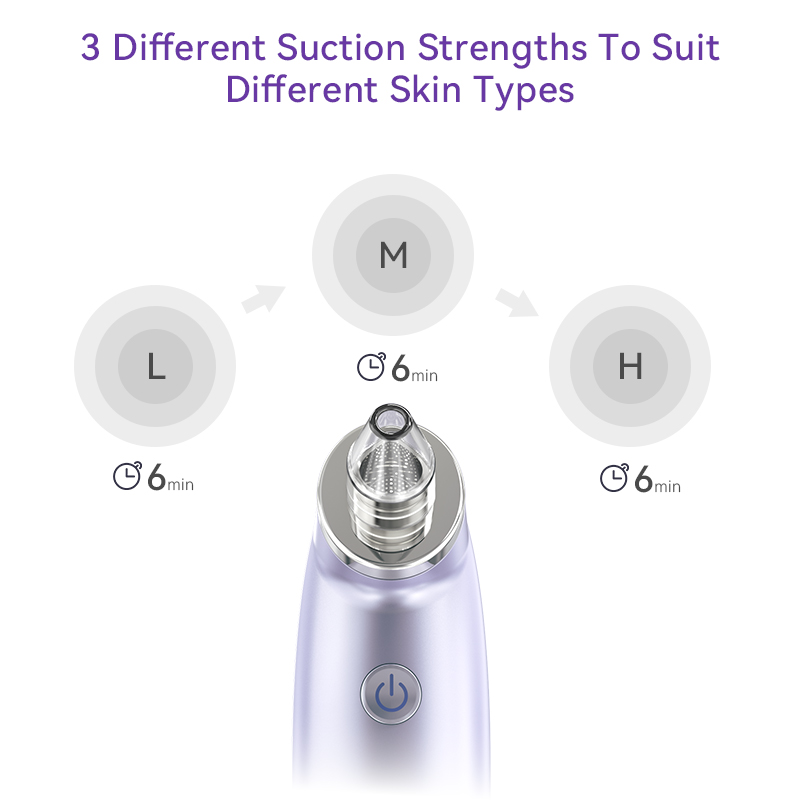 Blackhead Remover Device with Pore Vacuum Derma Suction Skin Rejuvenation and Acne Treatment Feature