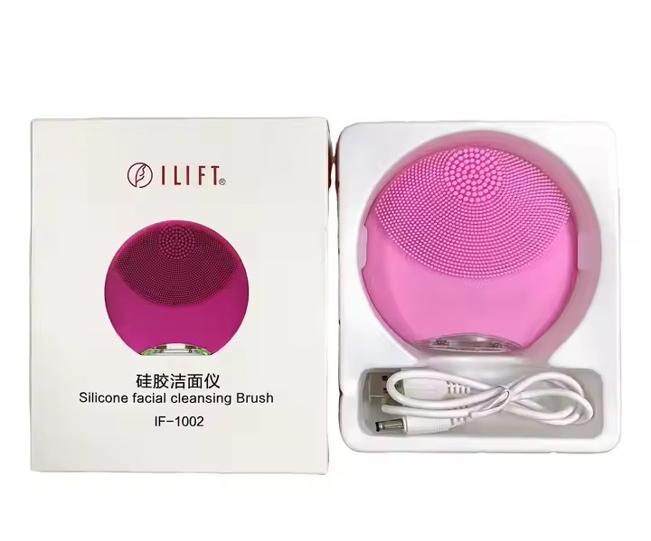 Electric Facial Silicone Vibrating Brush Cleanser Skin Care Massager for Deep Clean