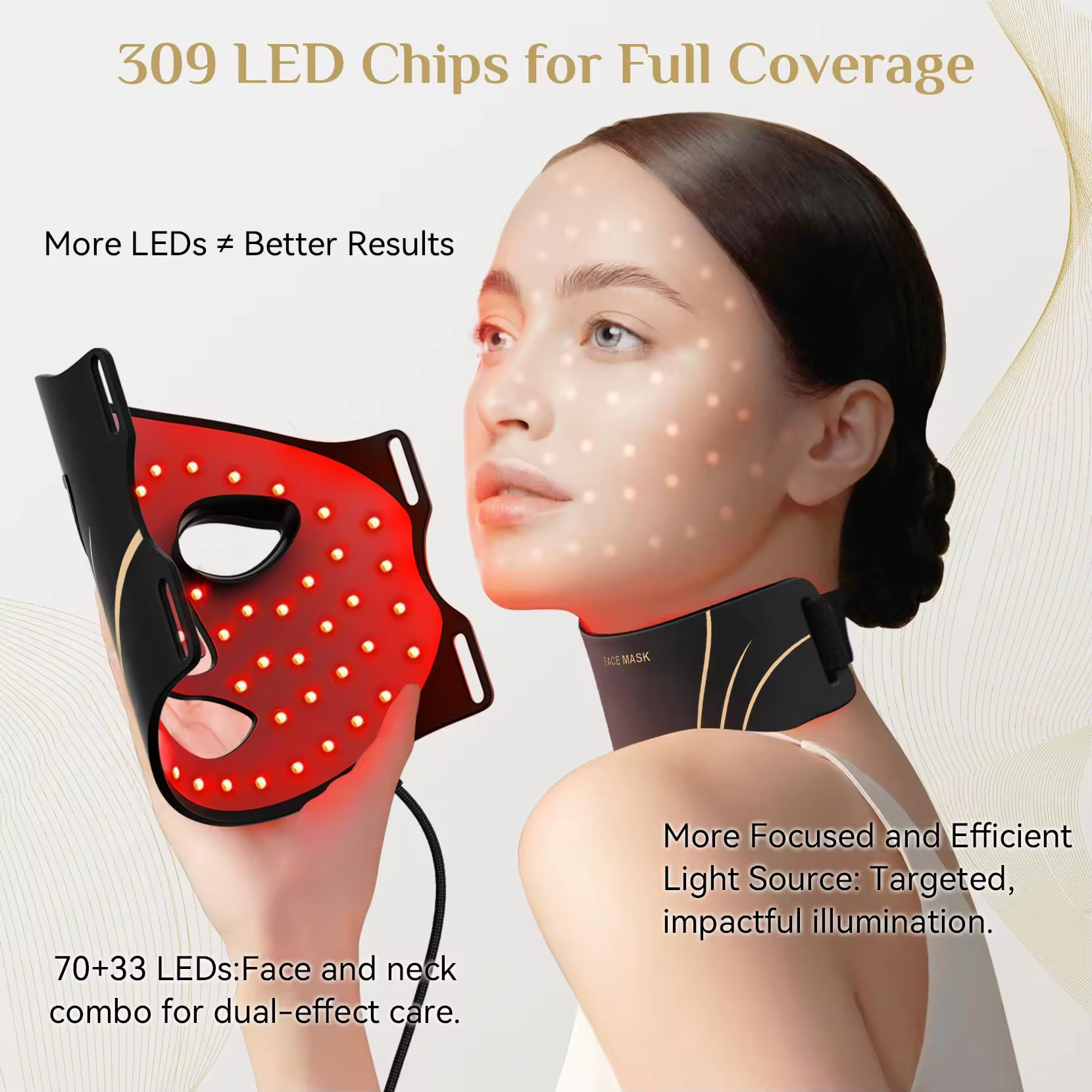 Wholesale Customized Logo 7 Colors Led Facial Masks LED Facial Skin Care Machine Mask Red Light Silicone Facial Mask