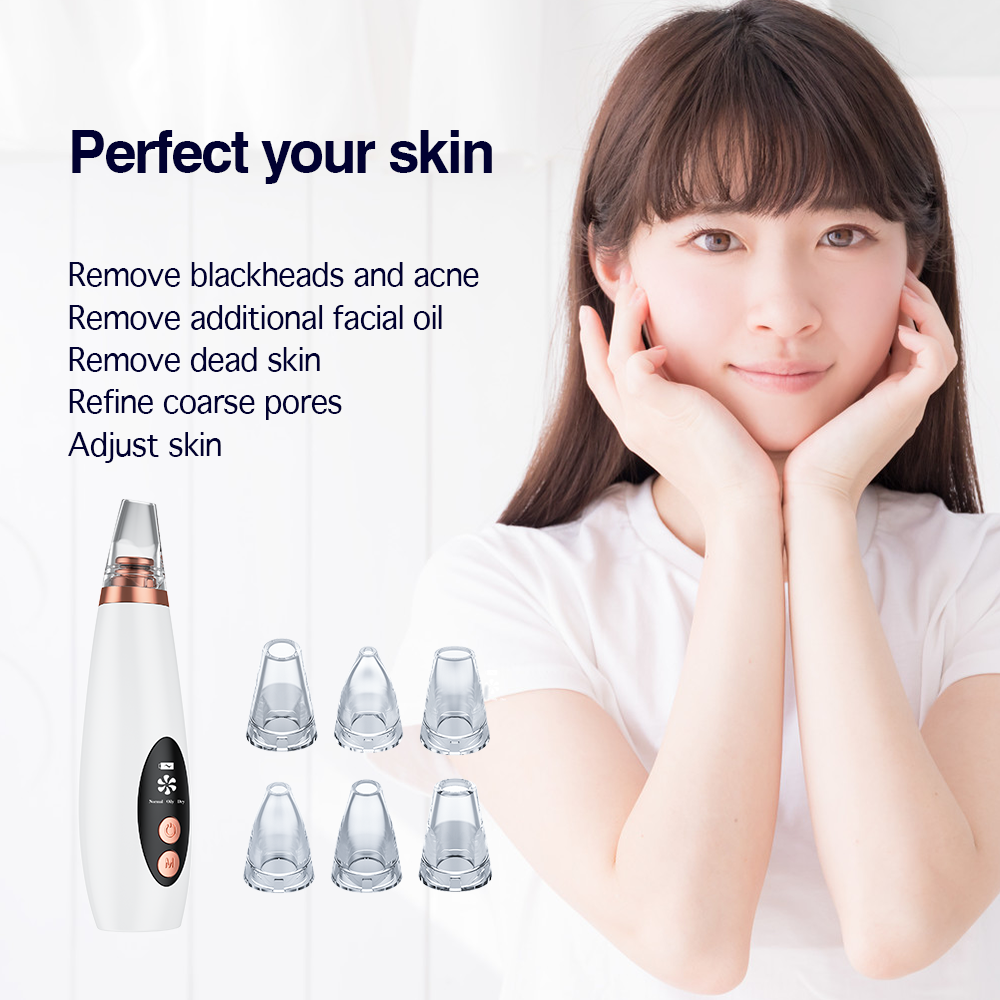 6 Heads Skin Care Electric Suction Blackhead Remover Extraction Vacuum Blackhead Remover Pore Vacuum Cleaner