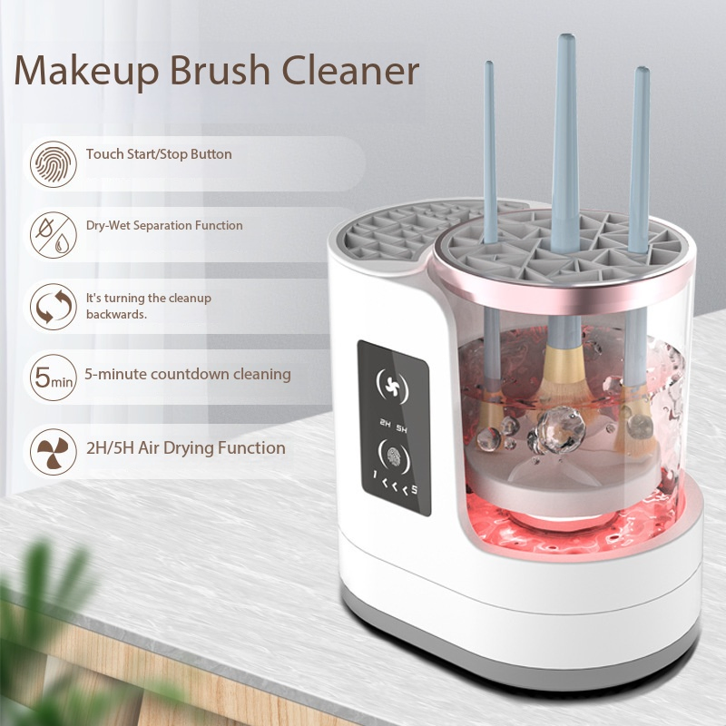 Makeup Brush Cleaner, Electric Dryer, Integrated Washing, Quick Drying, Fully Automatic