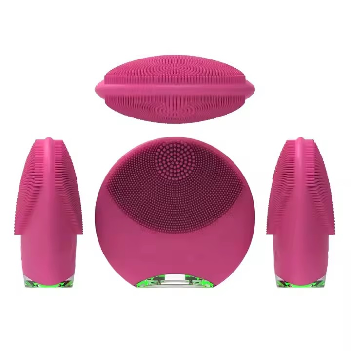 Electric Facial Silicone Vibrating Brush Cleanser Skin Care Massager for Deep Clean