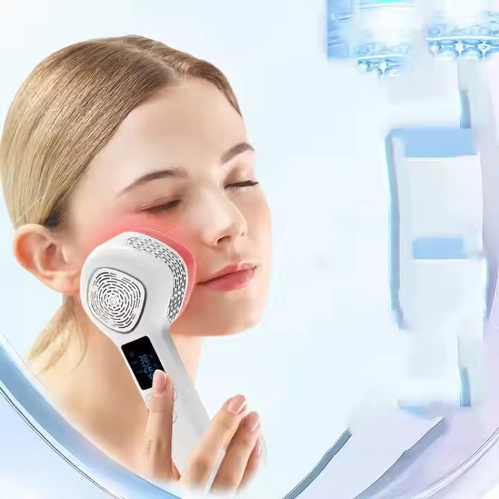 2025 New Arrival 6 Color Light Face Beauty Machine Cold and Hot Hammer Facial Lifting Skin Tightening Cooling Massager