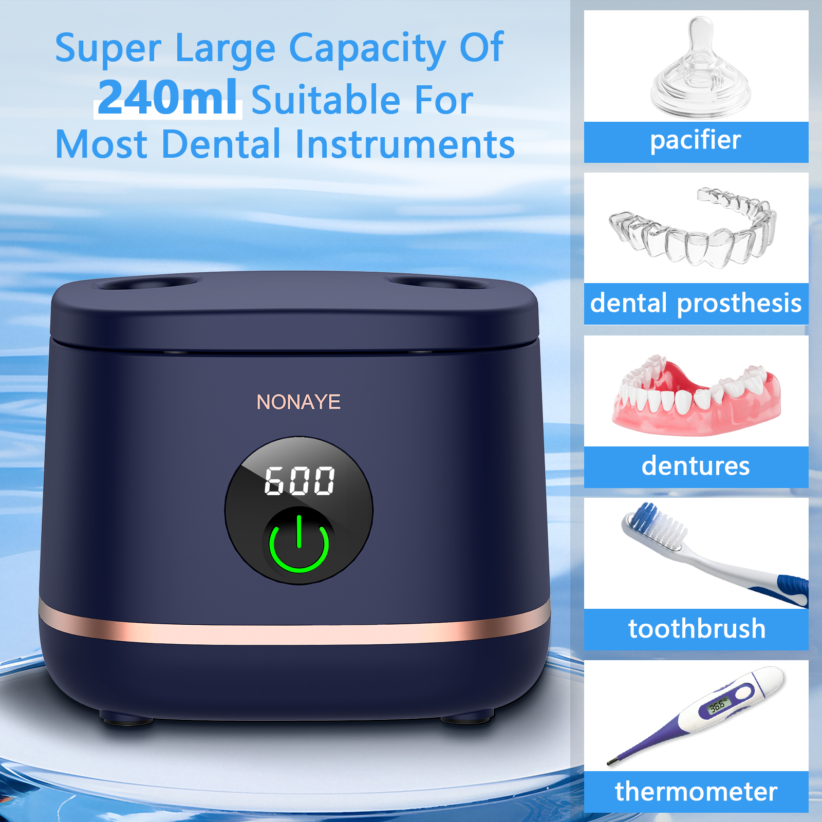 Mini Portable Ultrasonic Cleaner Dentures Professional Ultrasonic Cleaning Machine Dental Jewelry Orthodontic Ultrasound Cleaner
