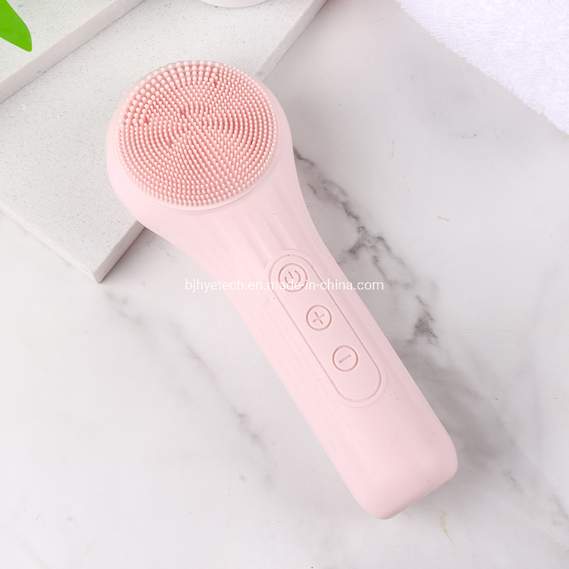Portable Waterproof Facial Cleansing Sonic Massager Cleaner Brush Silicone Electric Face Waterproof Ipx7 High Power