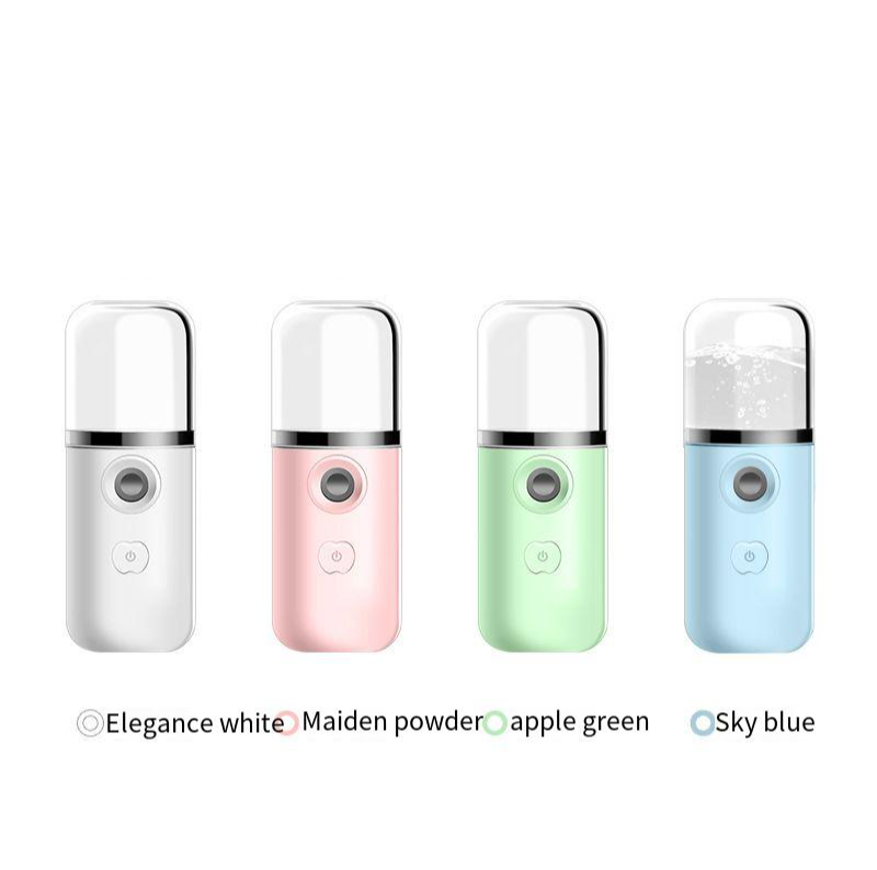 USB Rechargeable Ionic Plastic Mini Pocket Mist Steamer Nano Facial Mister for Home Car Outdoor Hotel Use Portable Face Sprayer