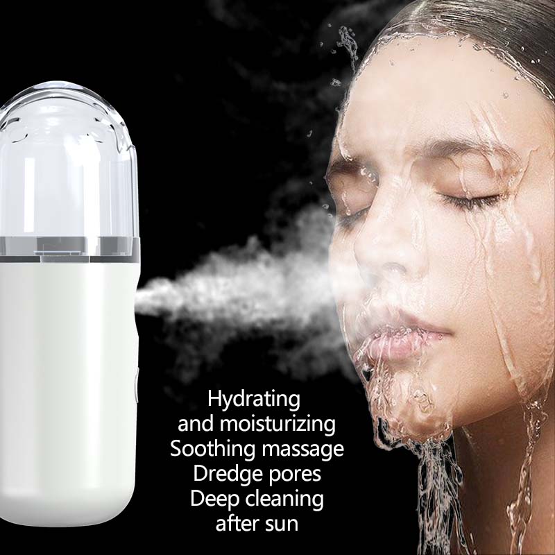Facial Face Humidifier Mist Sprayer Electric Daily Routine Face Care Facial Mister with 20ml Water Tank