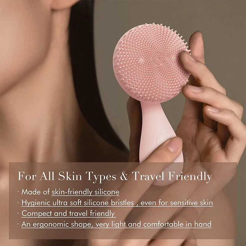 Mini Vibration Facial Cleaner Electric Face Brush Silicone Cleansing Brush