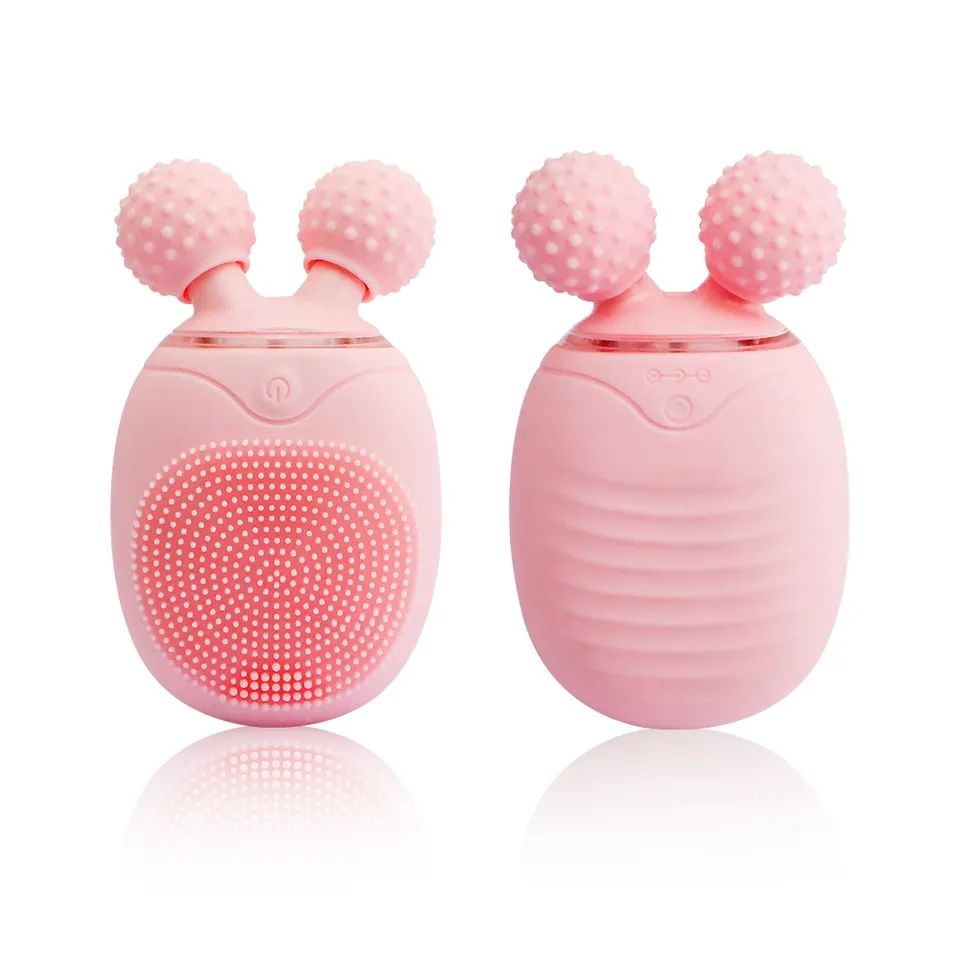 Skin Cleaning Ultrasonic Electric Sonic Silicone Face Cleanser Facial Cleansing Brush
