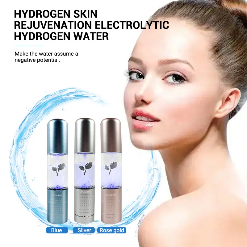 Portable H2 Electrolysis Ionic Nano Hydrogen Water Spray Nano Mist Hydrogen Water Spray Facial Spraying Mister
