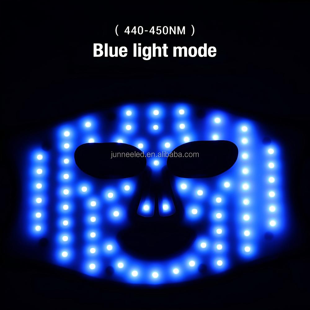 Junneeled Factory Price Silicone Red Light Therapy Mask with 460nm 660nm 850nm for 3 Colors Mask