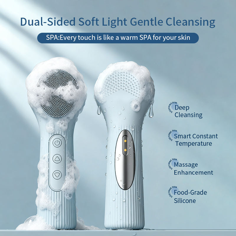 Portable Electric Vibrating Facial Cleansing Brush Waterproof Skin Exfoliating Cleansing System