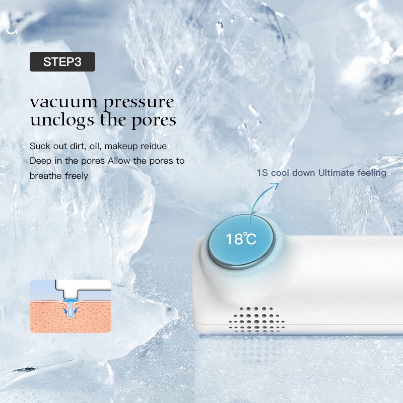 Electric Suction Blackhead Remover Vacuum Cooling Heating Whiteheads Device Cleansing Beauty Device Woman Man Product