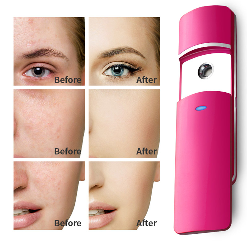 3-in-1 Nano Ionic Facial Steamer Humidifier Unclogs Pores Blackheads Nano Spray Water Nebulizzatore Nano Mister Facial Mister