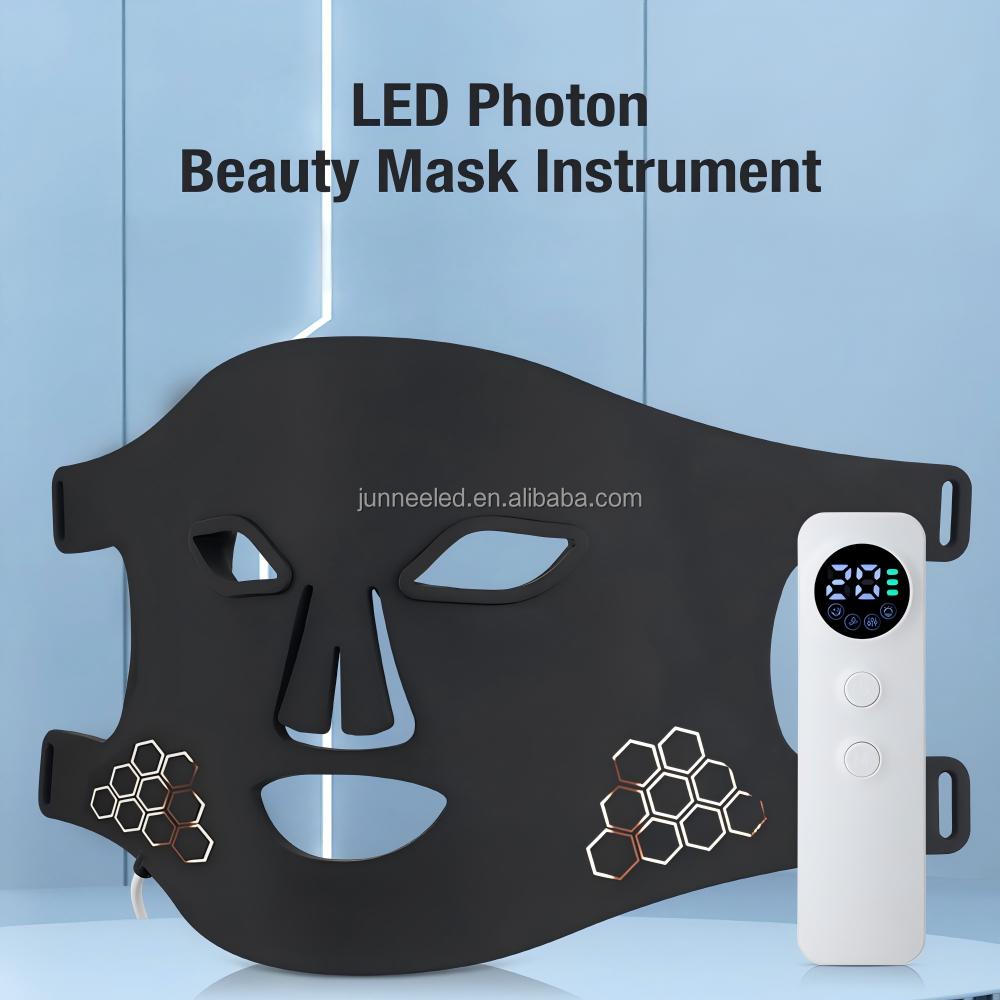Junneeled Factory Price Silicone Red Light Therapy Mask with 460nm 660nm 850nm for 3 Colors Mask